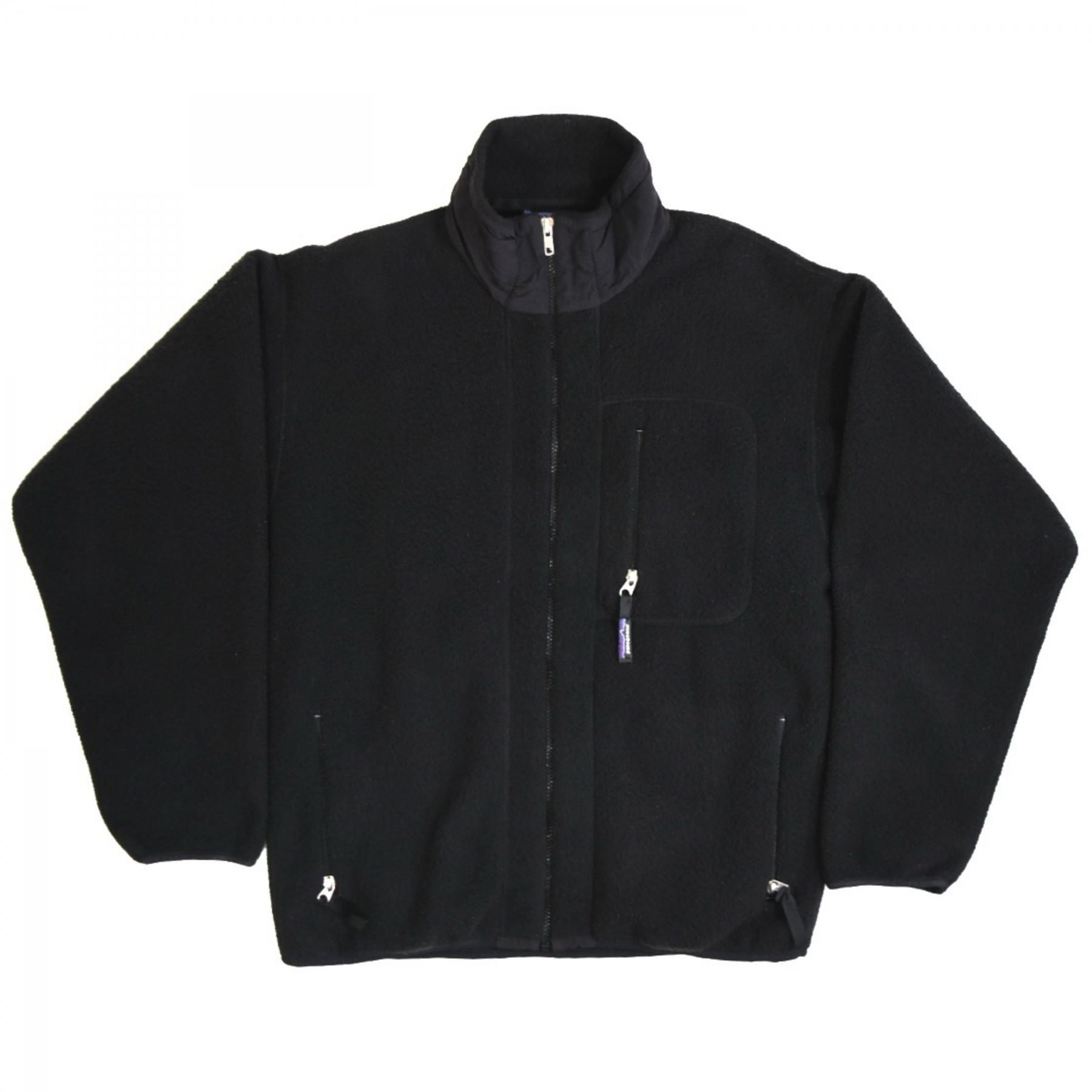 1997 PATAGONIA Synchilla fleece jacket M MADE IN USA Black