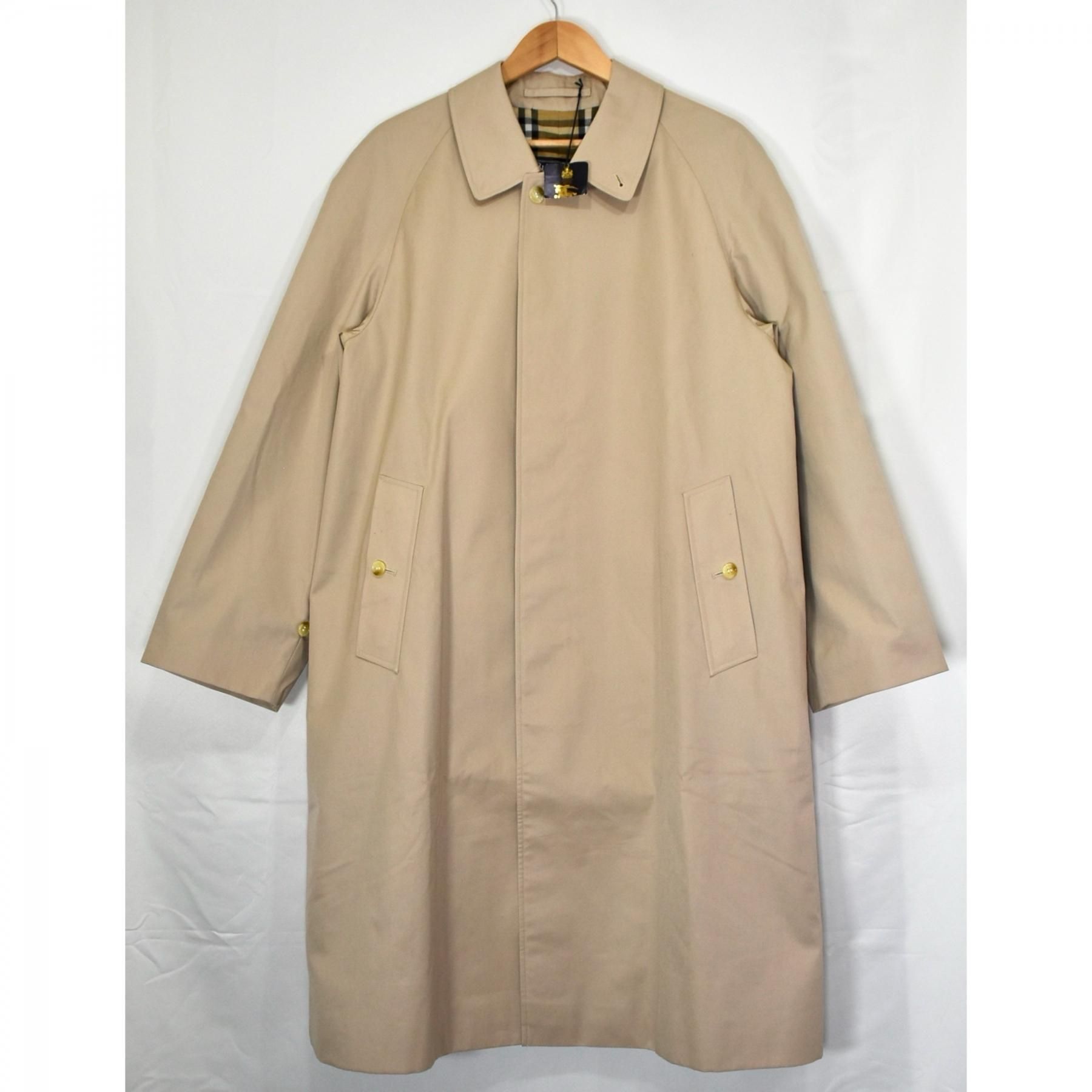 DEAD STOCK 1994 BURBERRY Balmacaan coat 50/Short MADE IN ENGLAND Beige