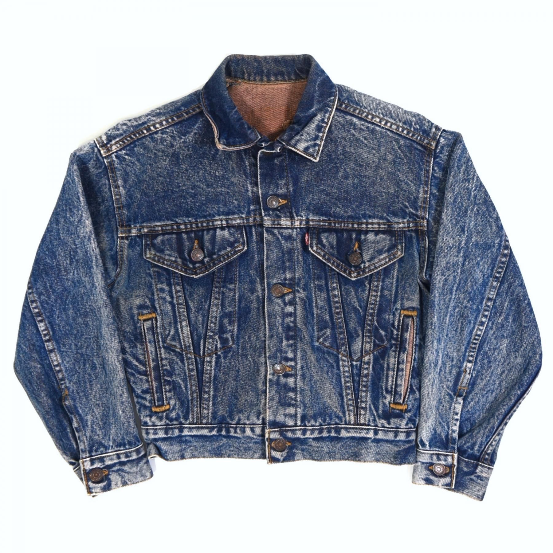1988 LEVI'S 57514 Denim jacket Kid's M MADE IN USA IndigoOrange