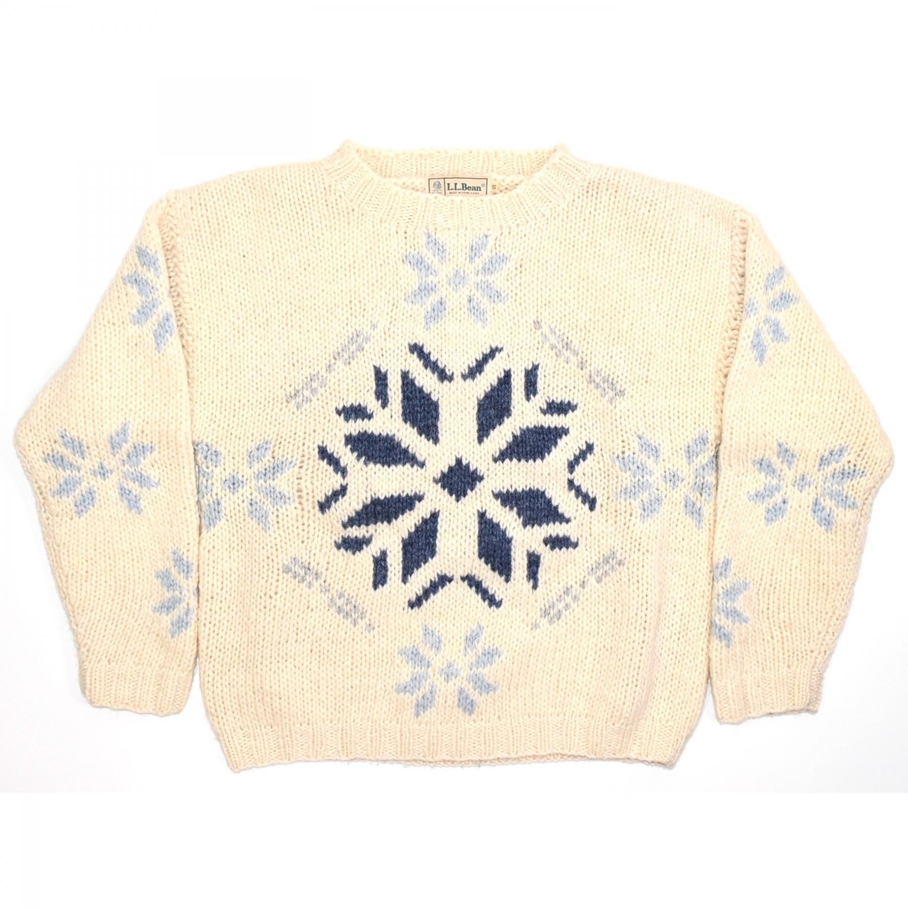 1980-90s L.L.Bean Snow pattern Knit sweater S 