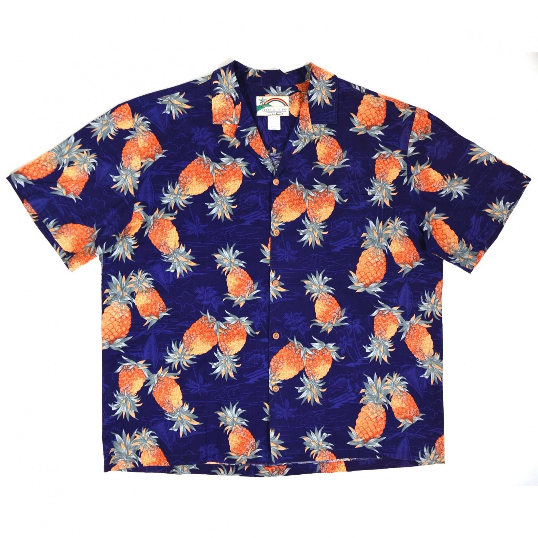 1990s PARADISE FOUND For L.L.Bean Aloha shirts XL MADE IN USA