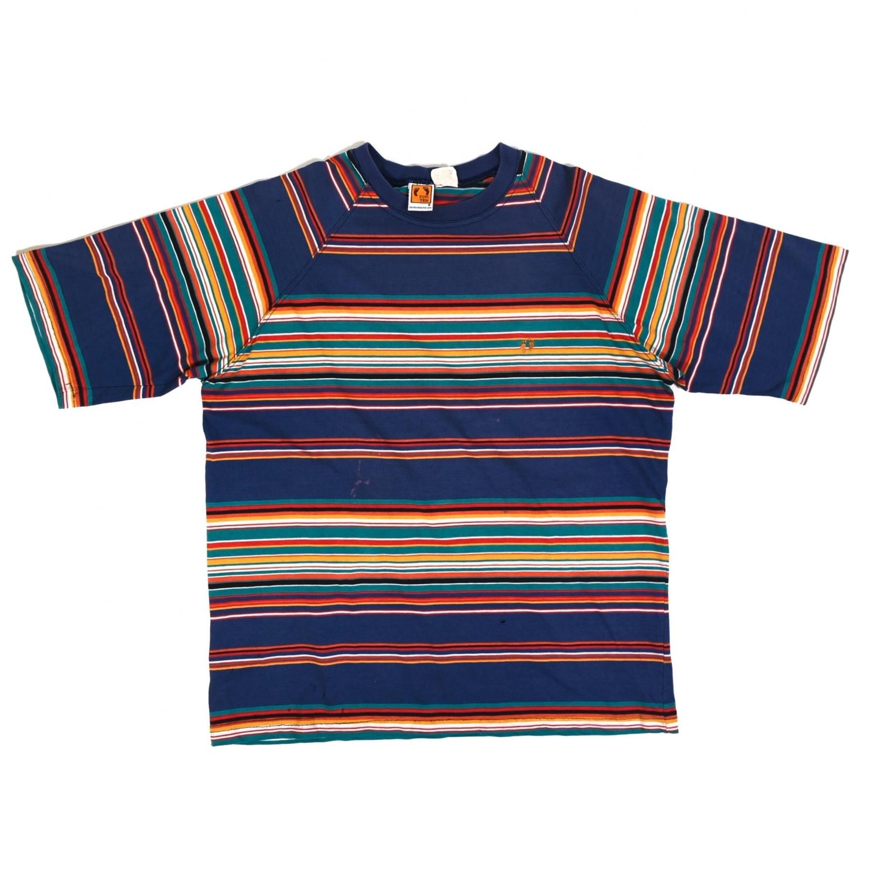 1970s HANG TEN Border Tee ML MADE IN USA