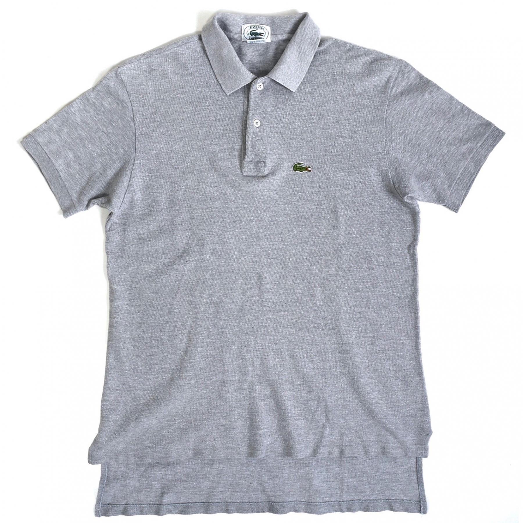 1980-90s LACOSTE IZOD Polo shirts M MADE IN USA Gray
