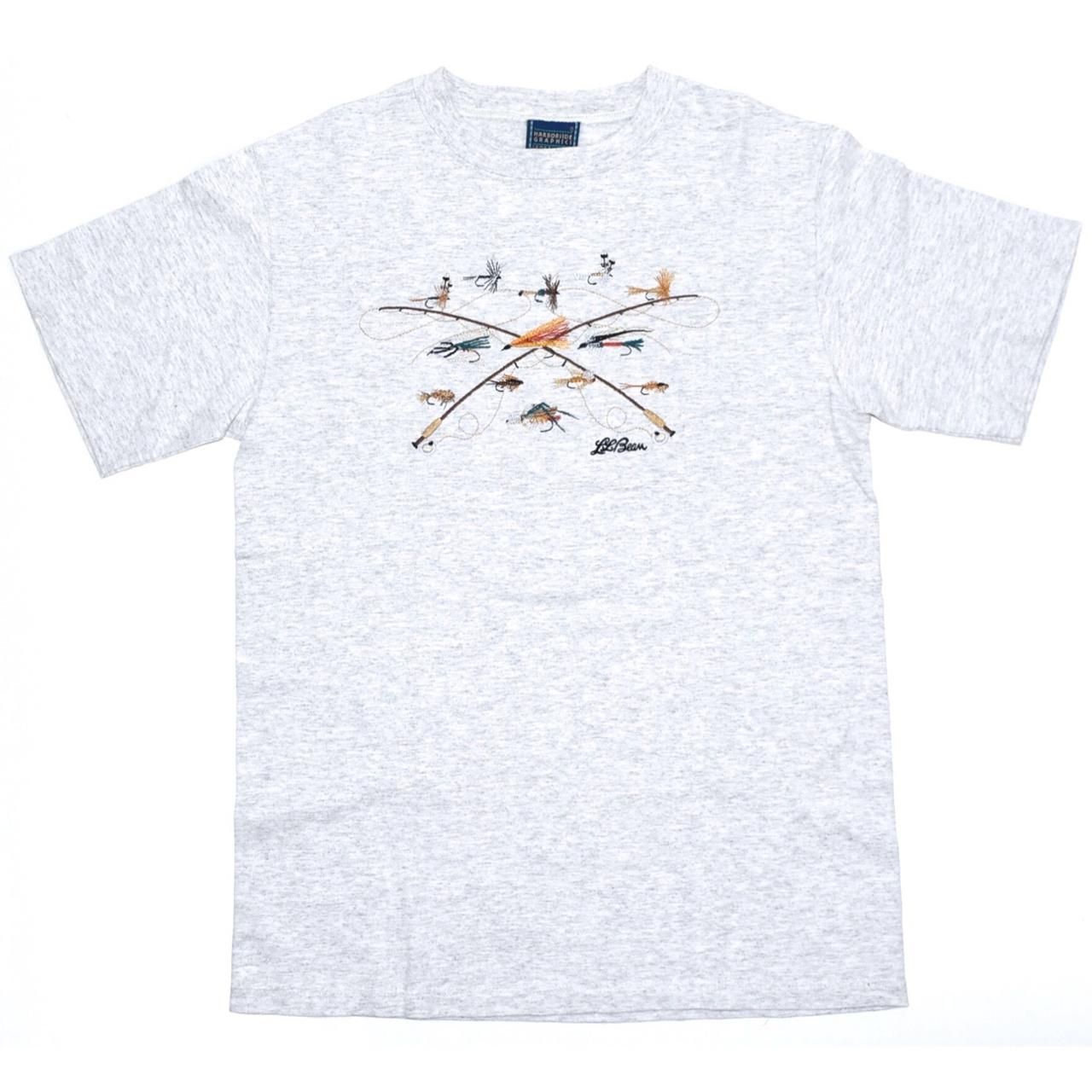 1990s L.L.Bean Fly fishing Tee S MADE IN USA Gray