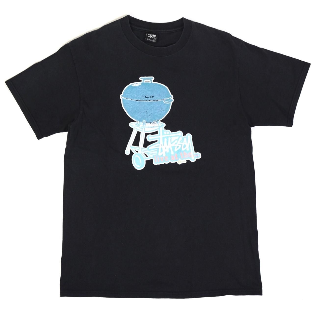 2000s STUSSY BBQ Grill Tee M Black