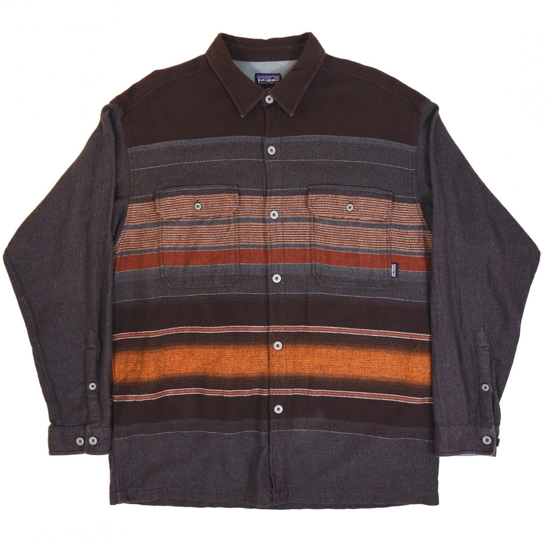 2002 PATAGONIA Cotton shirts L MADE IN PORTUGAL Brown
