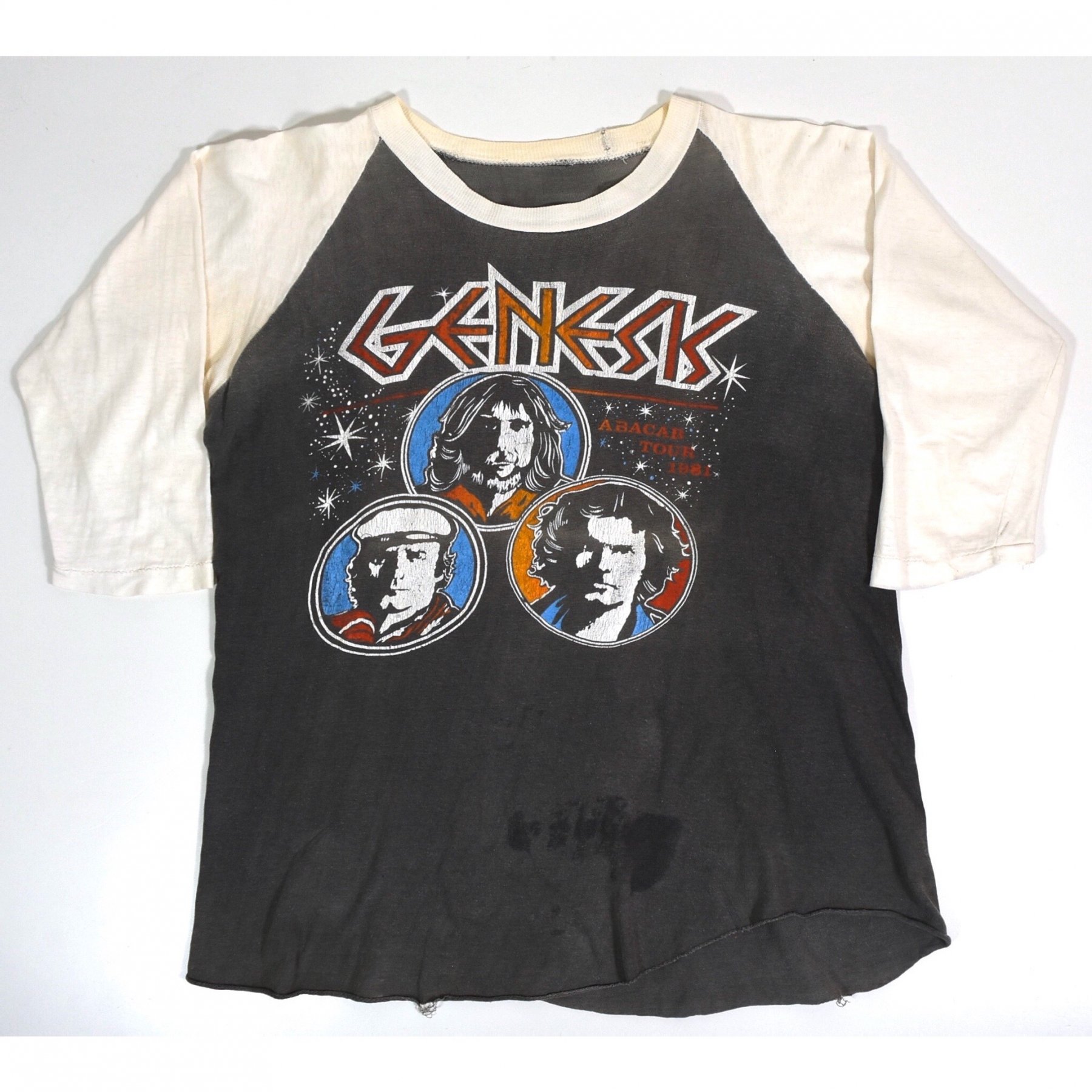 1981 GENESIS ABACAB TOUR Tee M GreyWhite