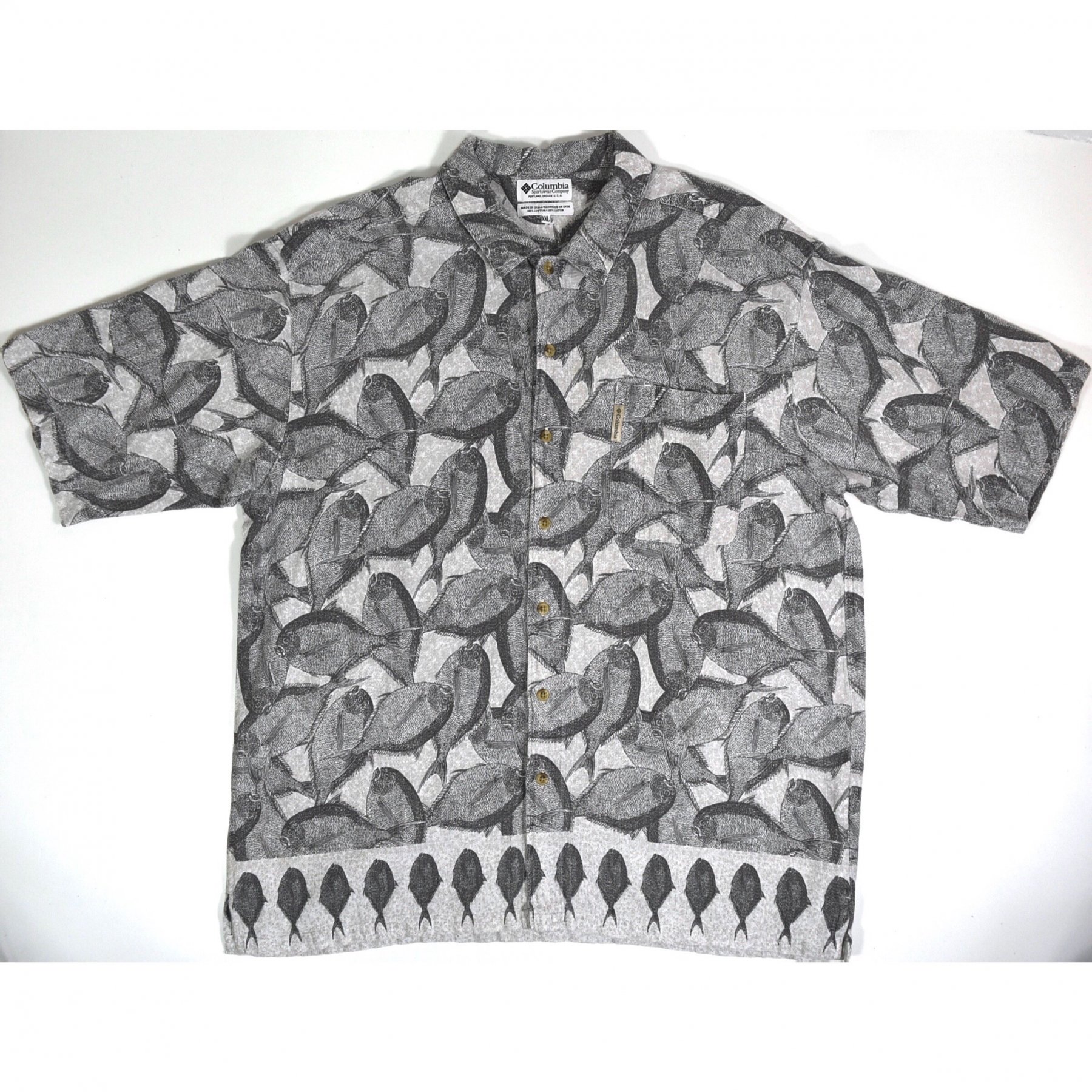 2001 COLUMBIA s/s shirts XXL Fish  