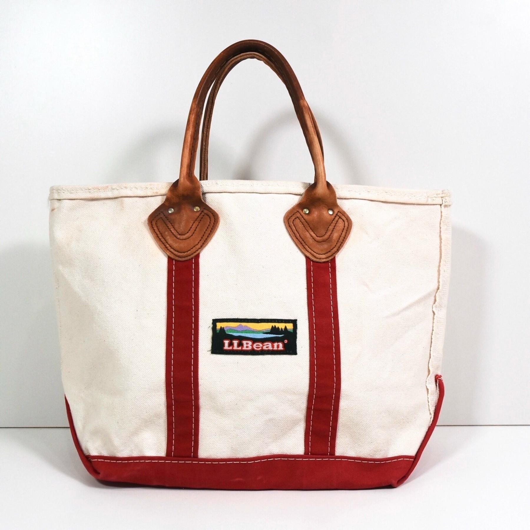 1990s L.L.Bean Boat and tote Leather handle