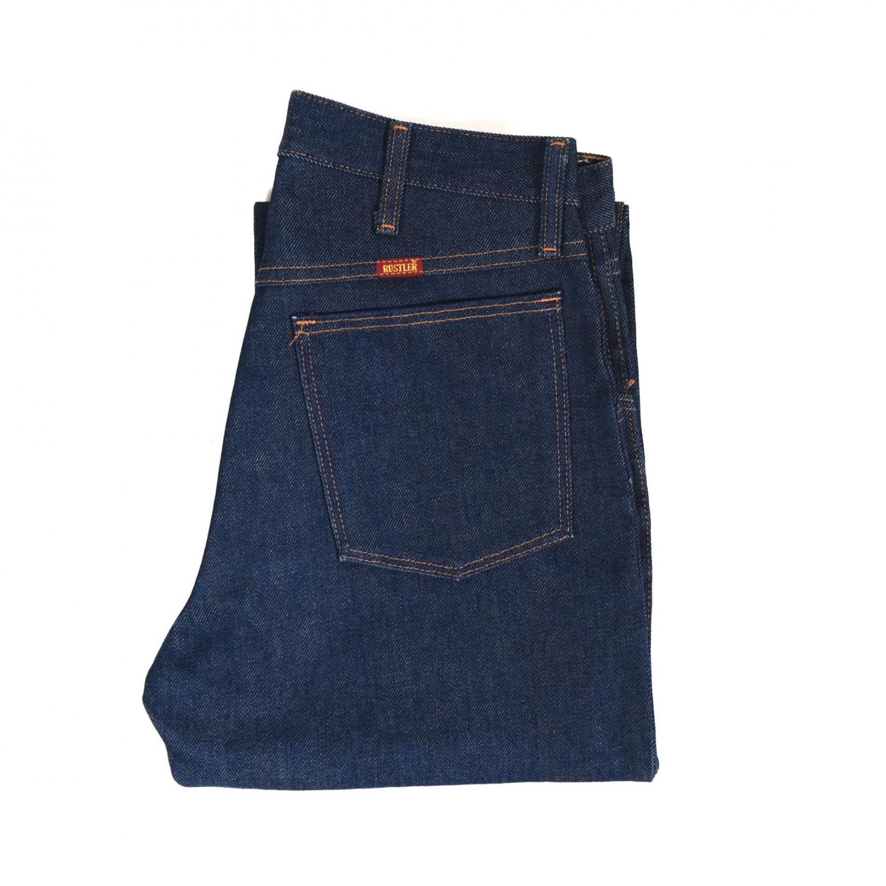 NOS 1990-2000s WRANGLER RUSTLER 87620NV 3030 MADE IN COSTA RICA Dark indigo