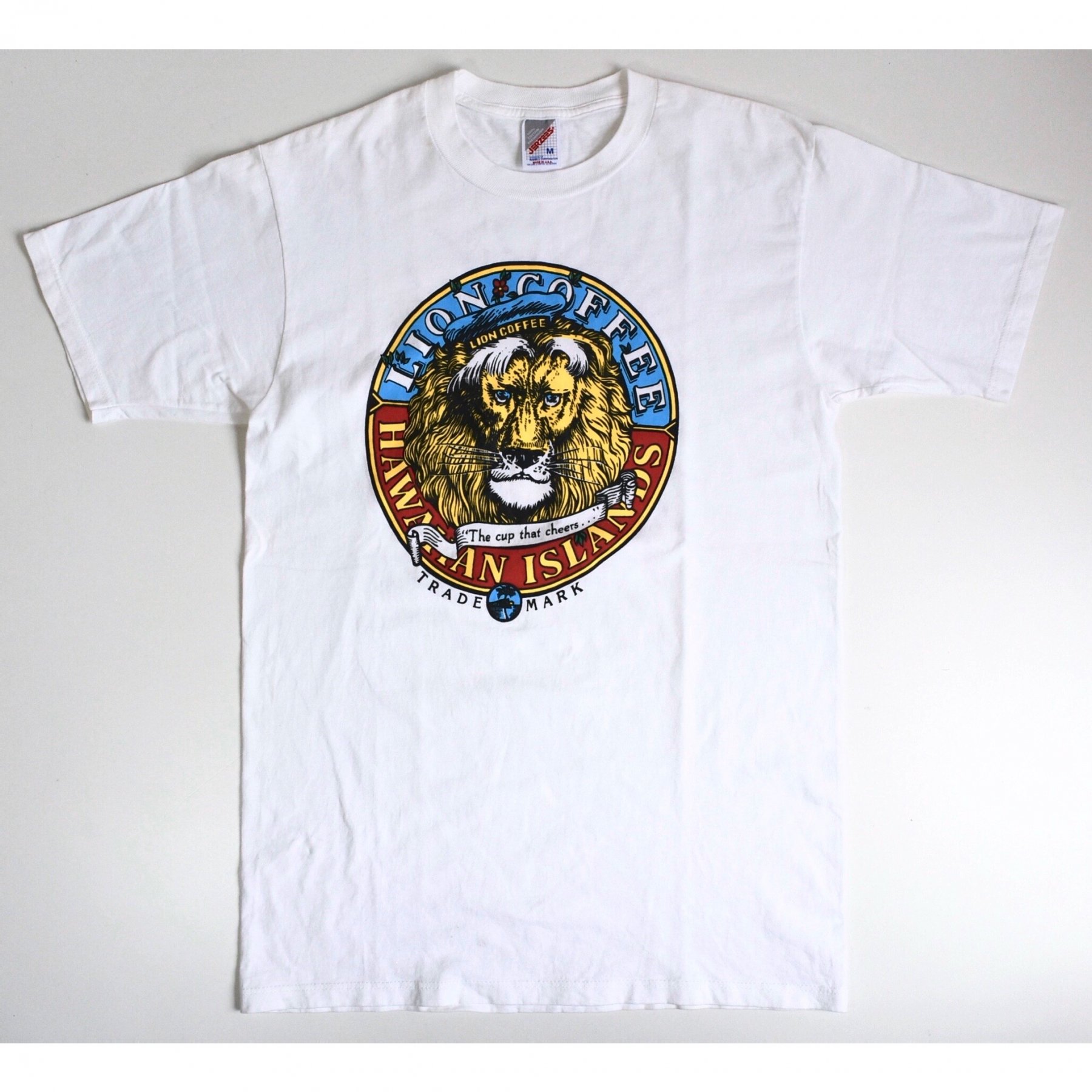 1990s LION COFFEE Cotton Tee M MADE IN USA