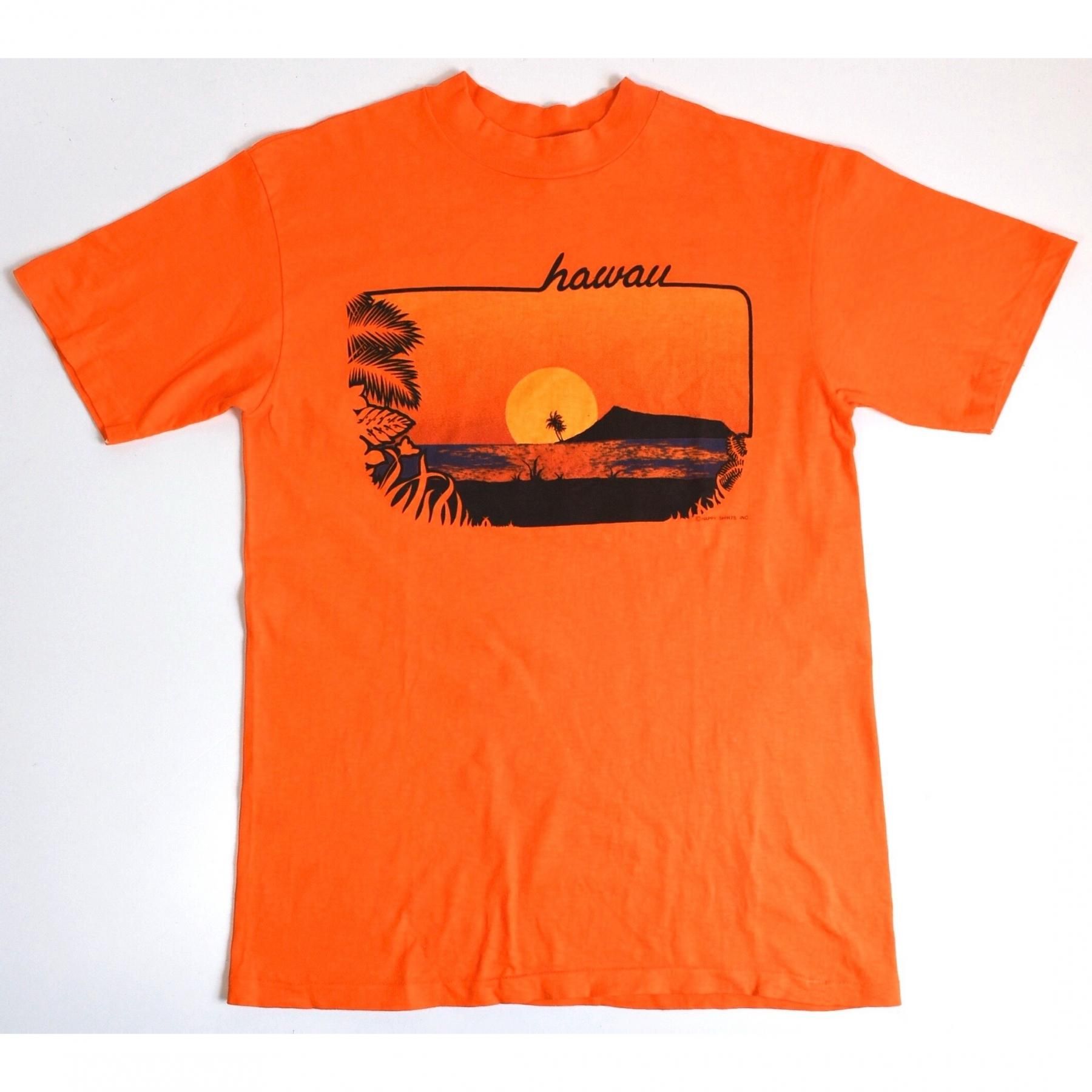 1980s HAWAII Cotton Tee M MADE IN USA Orange