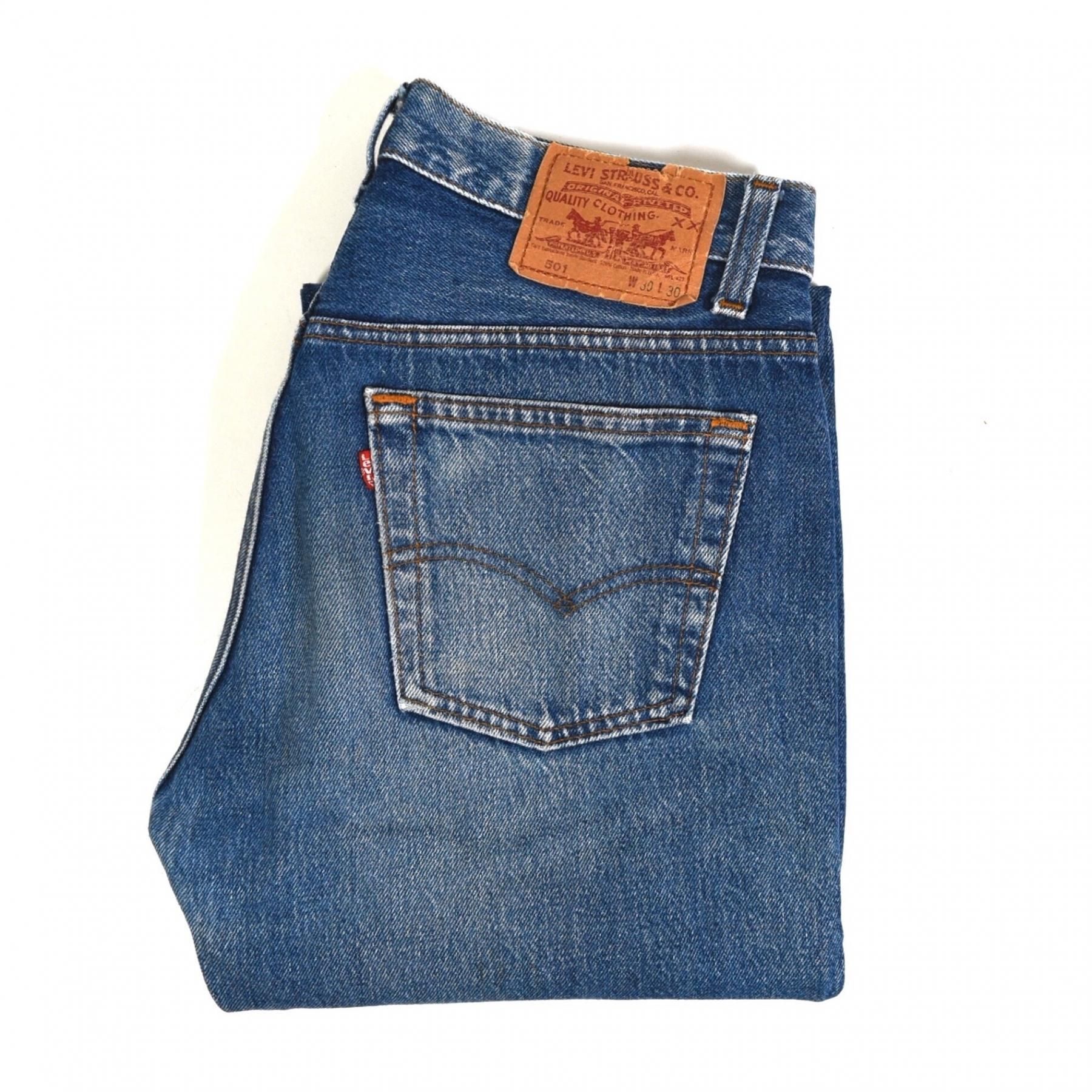 1990 LEVI'S 501 W30 L30 MADE IN USA Indigo