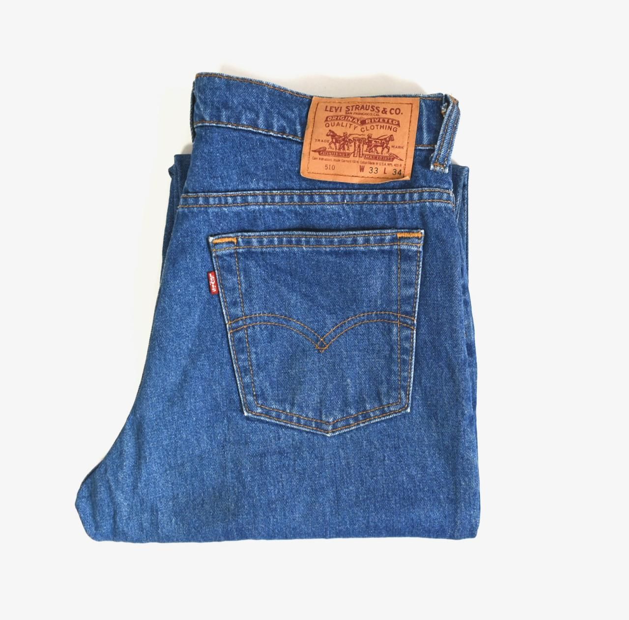 1995 LEVI'S 510 W33 MADE IN USA Indigo