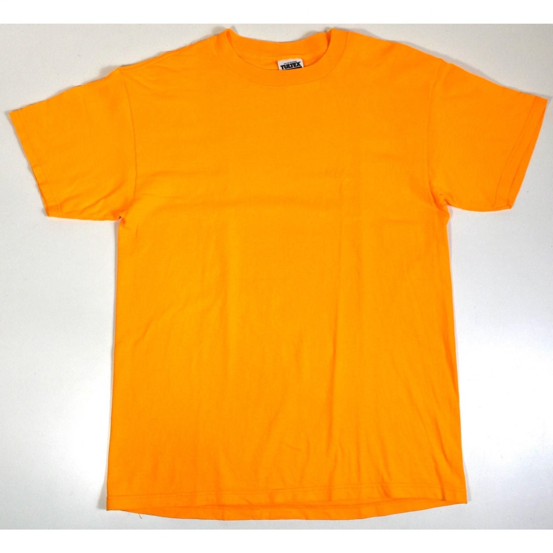 1990s TULTEX Plain Tee L Yellow