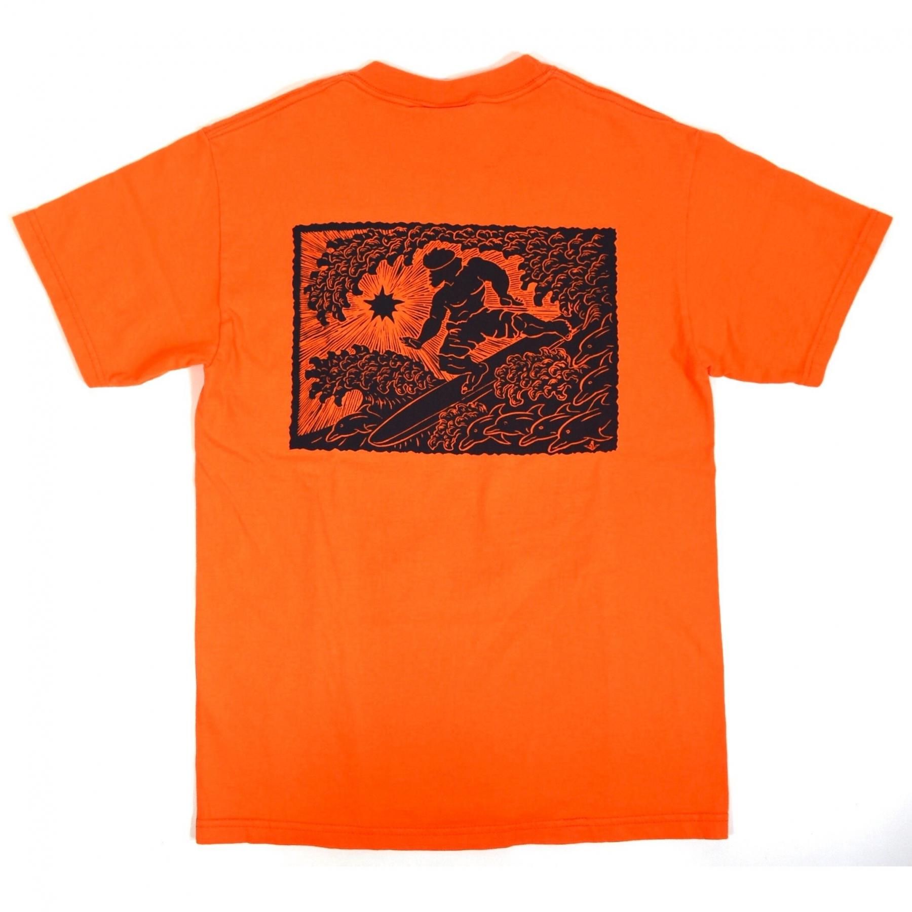 1990s reyn spooner S/S Tee S MADE IN USA Orange