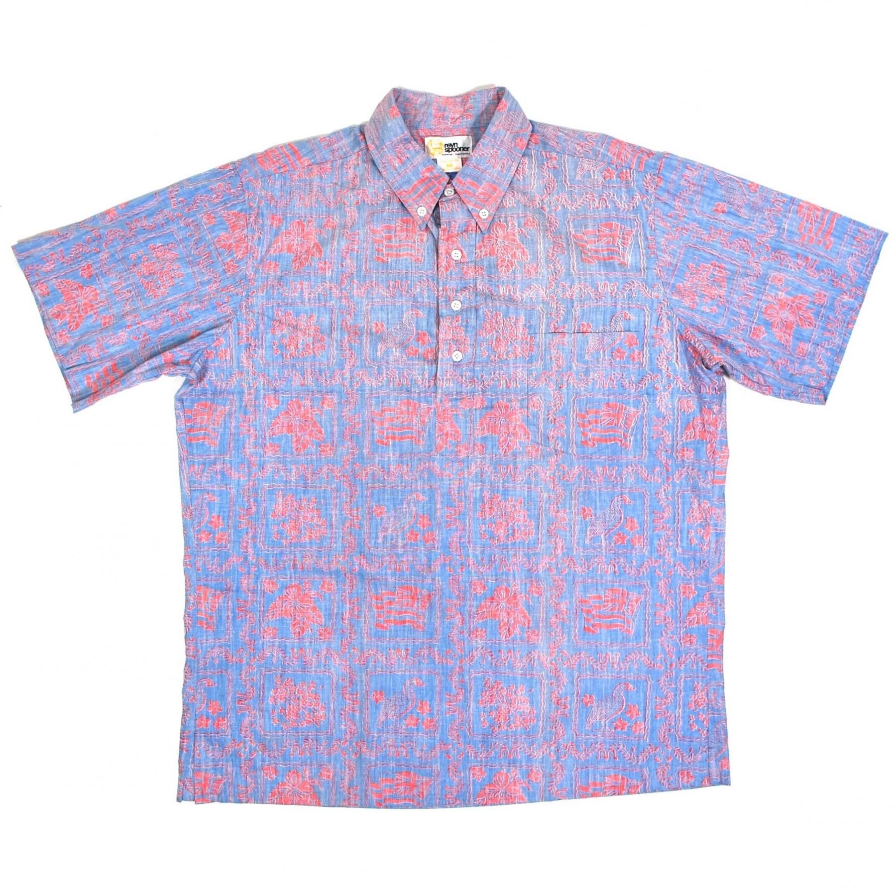 1990s reyn spooner Cotton aloha shirts M TAILORED IN HAWAII 