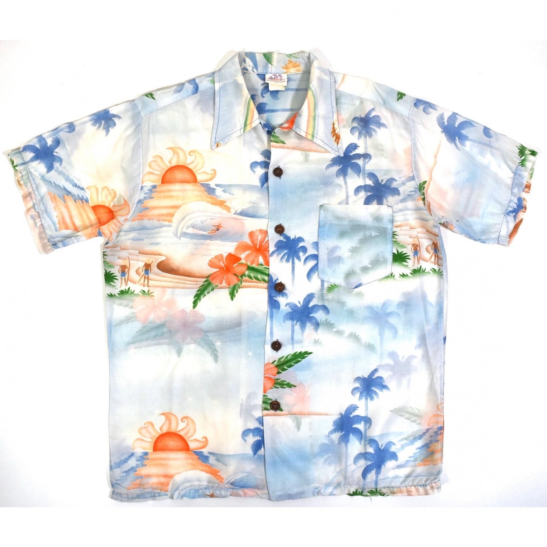 1970s SUNDEK S/S Aloha shirts M MADE IN USA