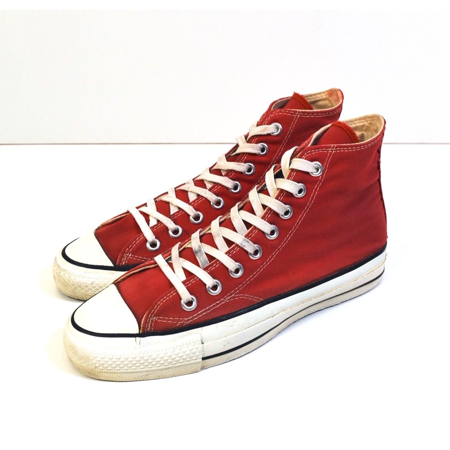 1980s CONVERSE All star Hi US7(25.5cm) MADE IN USA Red