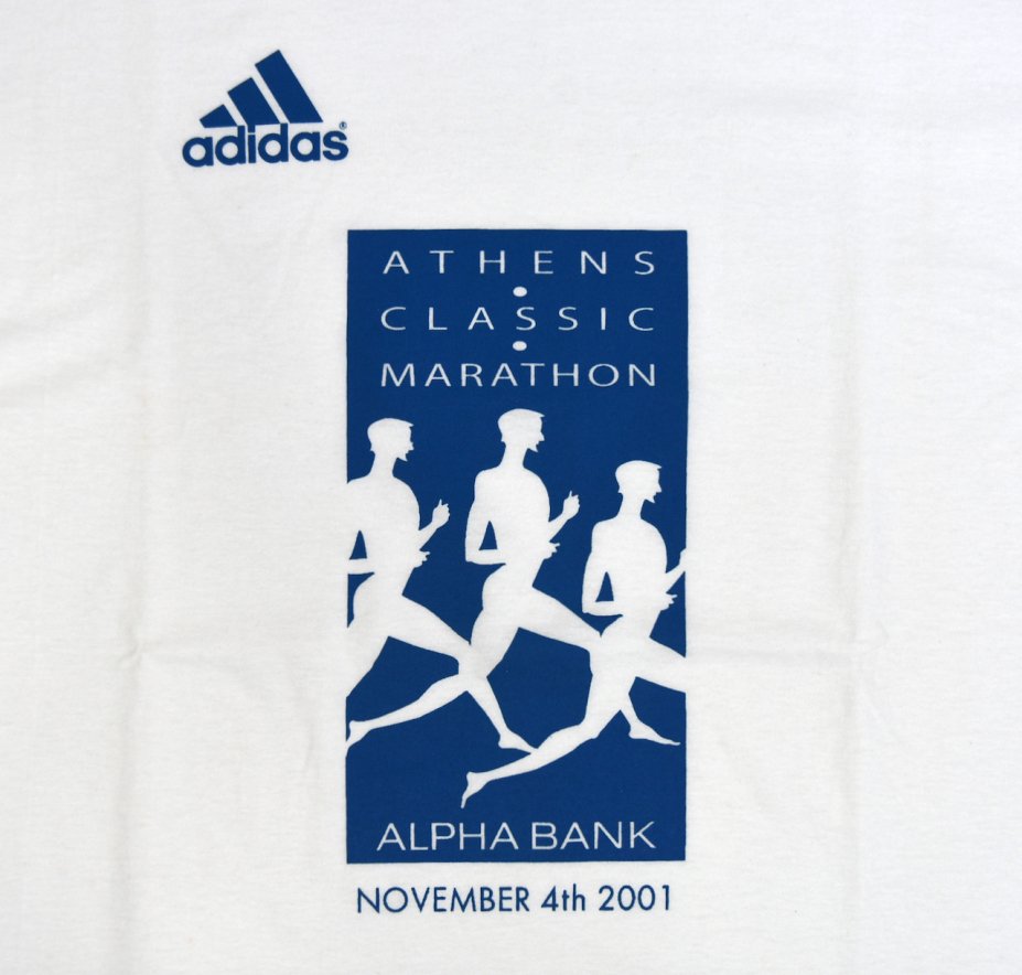 NOS 2001 ADIDAS ATHENS CLASSIC MARATHON S/S Tee XL MADE IN GREECE - MISSION  WEB STORE