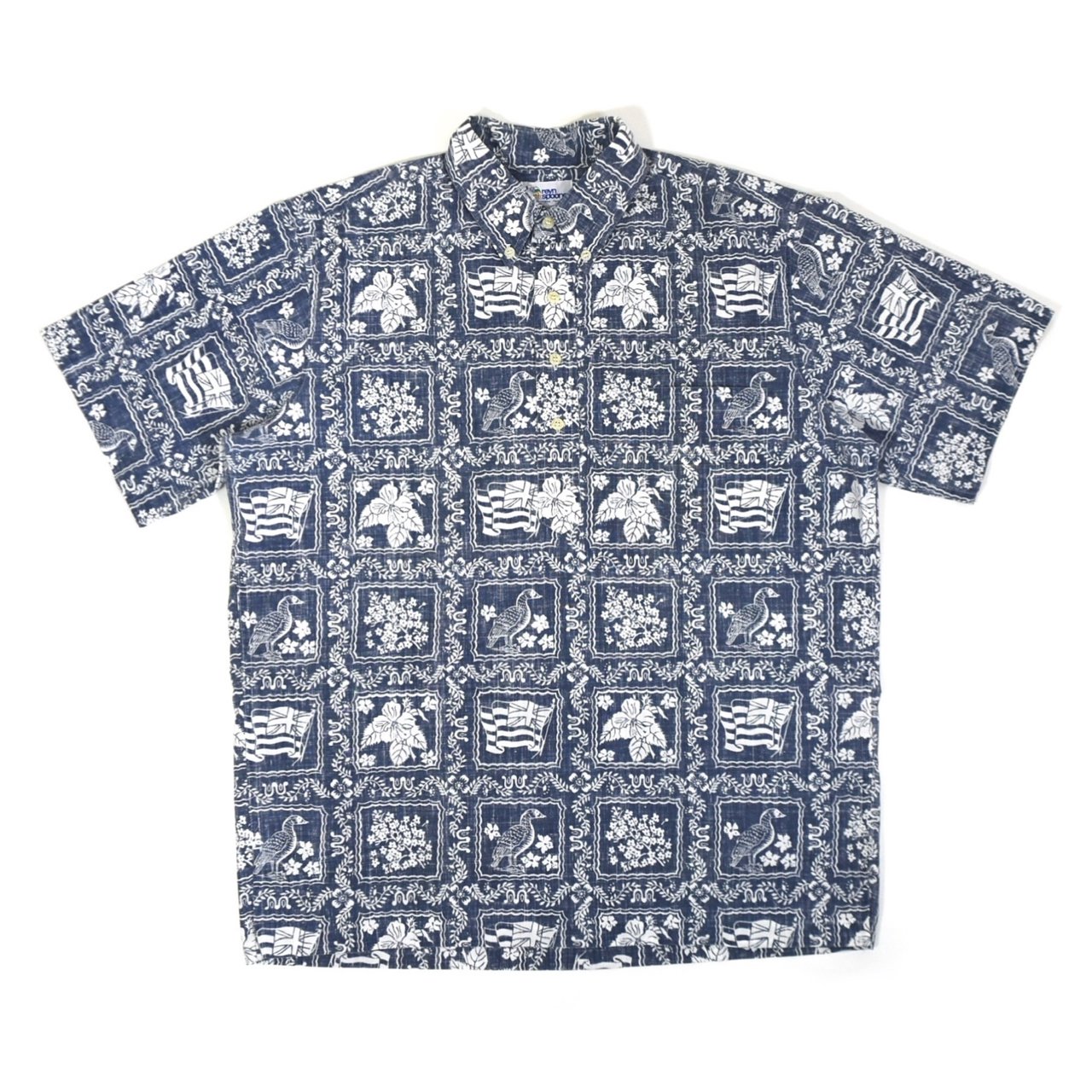 1990s reyn spooner S/S Aloha shirts M(LXL) MADE IN USA