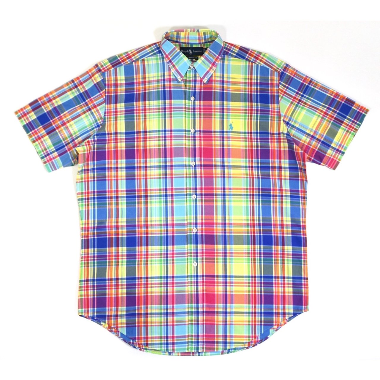 1990s Ralph Lauren CLASSIC FIT S/S Cotton shirts M(L〜XL)