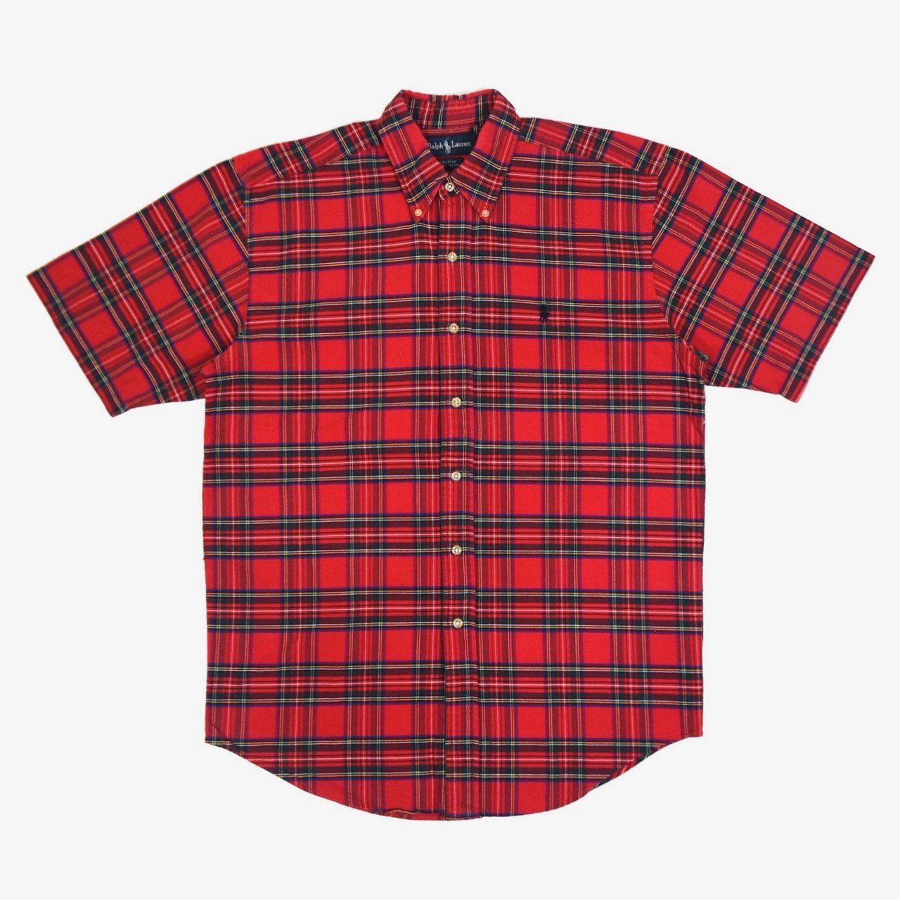 1990s Ralph Lauren BLAIRE S/S Cotton shirts S Red