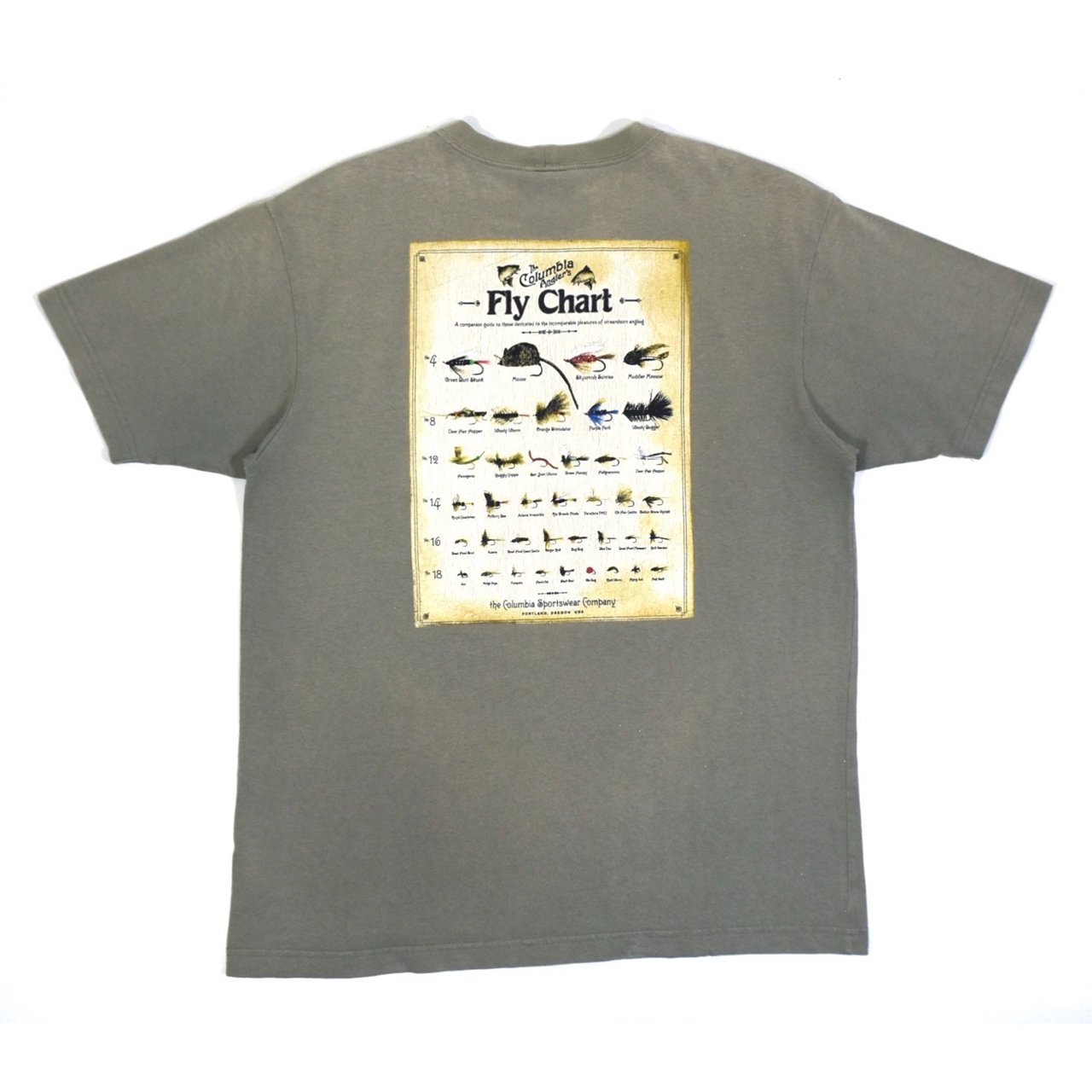 2000s COLUMBIA Fly Chart S/S Tee M 