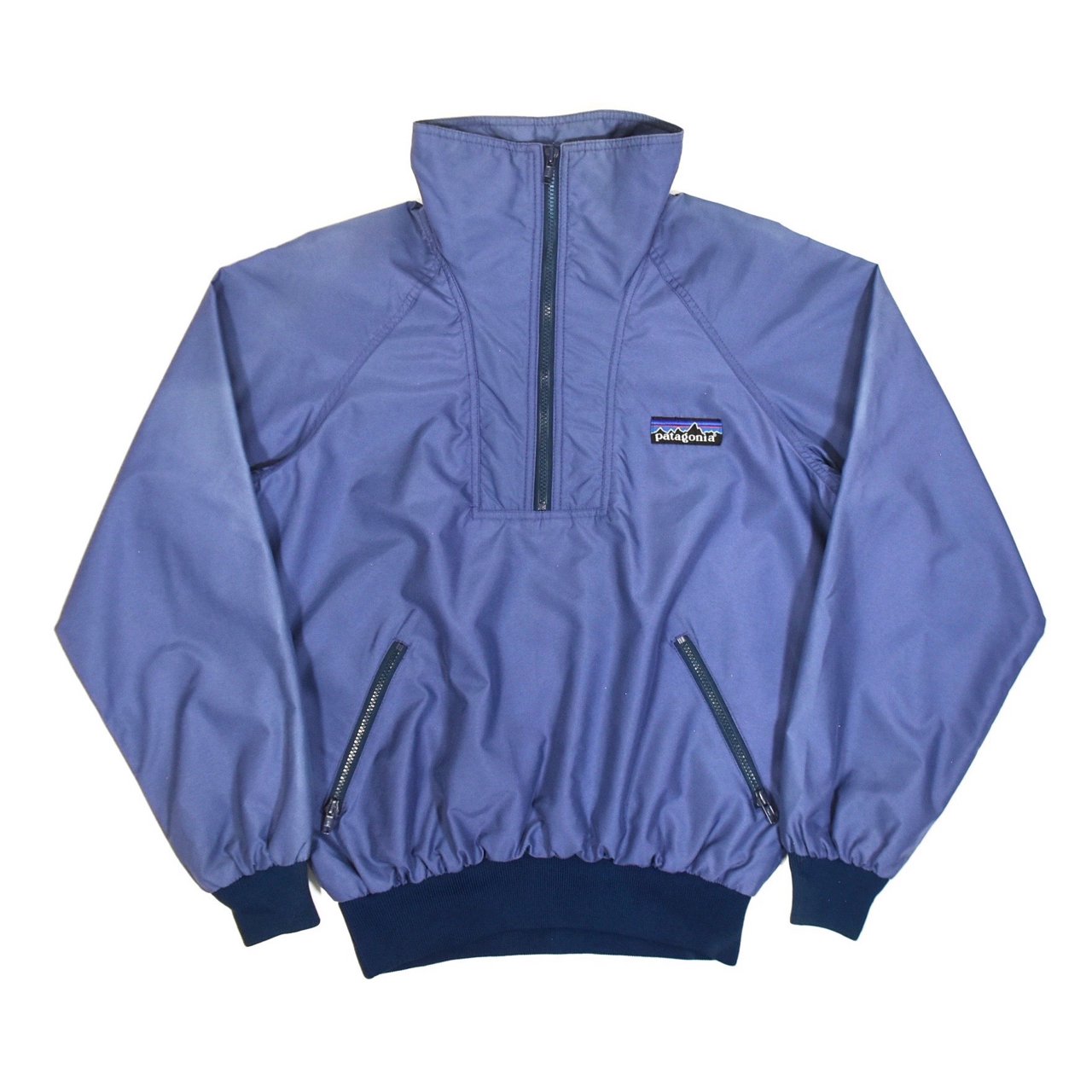 1980s PATAGONIA Nylon pullover M Navy Big Label