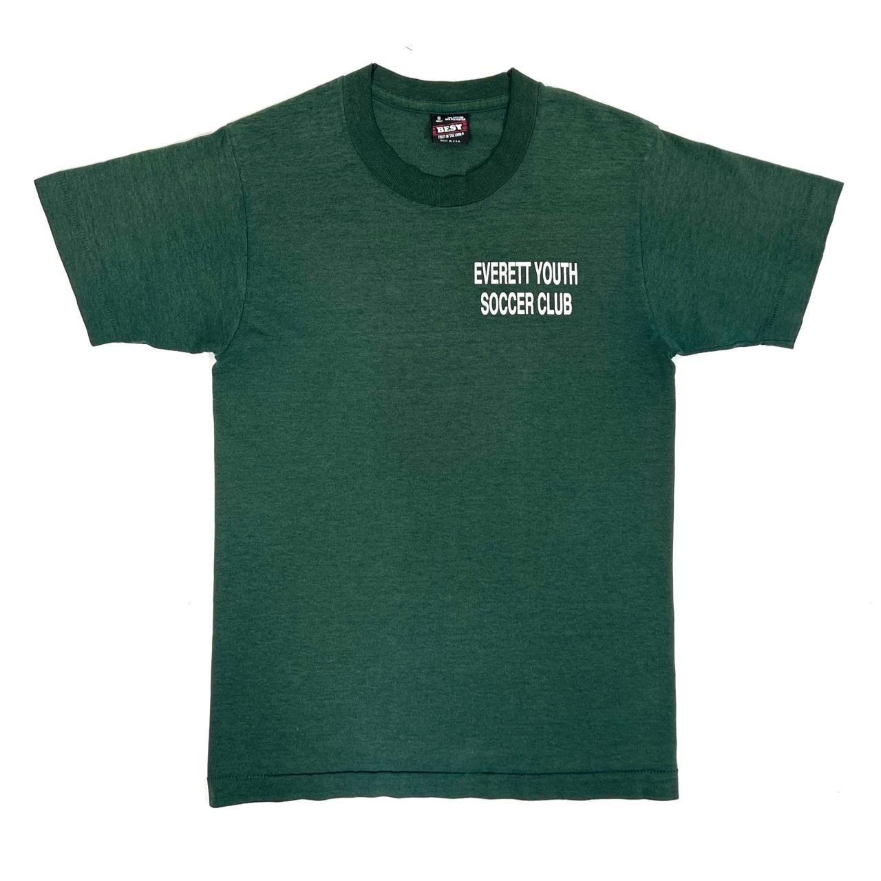 1990s EVERETT YOUTH SOCCER CLUB S/S Tee S MADE IN USA Green MISSION