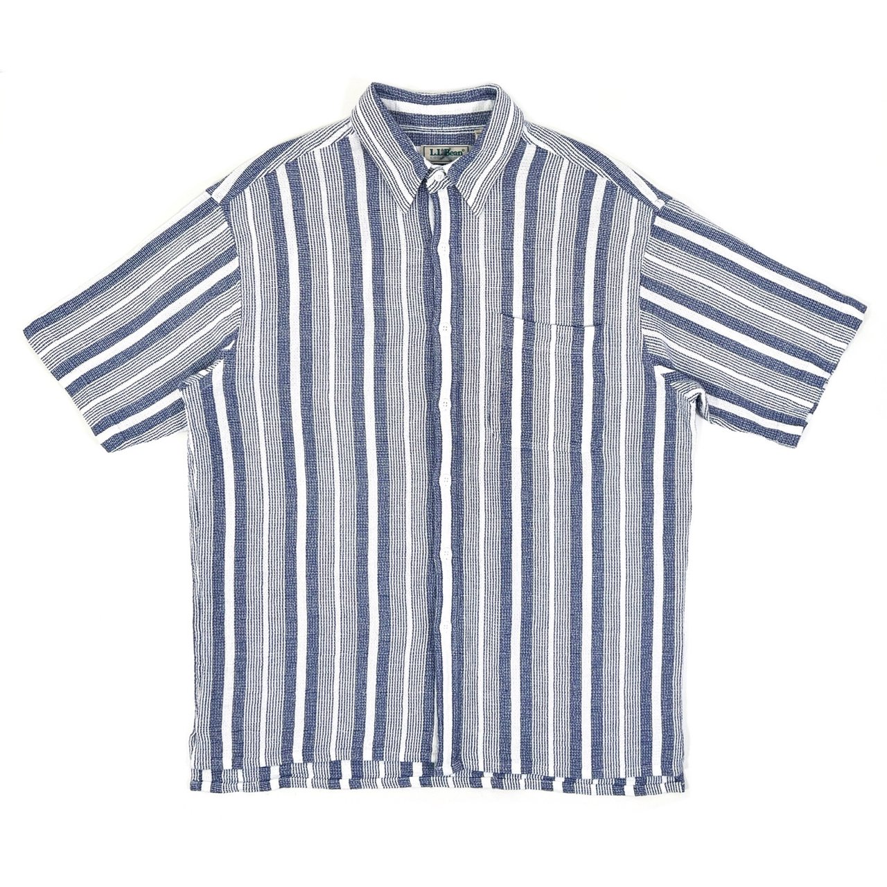 1990s L.L.Bean COOL WEAVE S/S Cotton shirts M