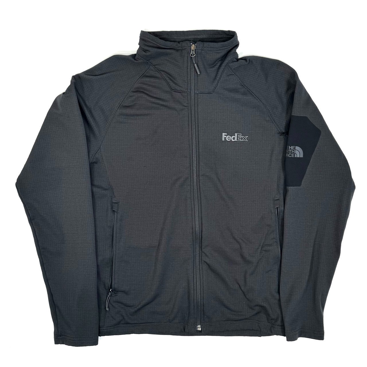 2019 FedExTHE NORTH FACE Mountain peaks full-zip fleece jacket L Black