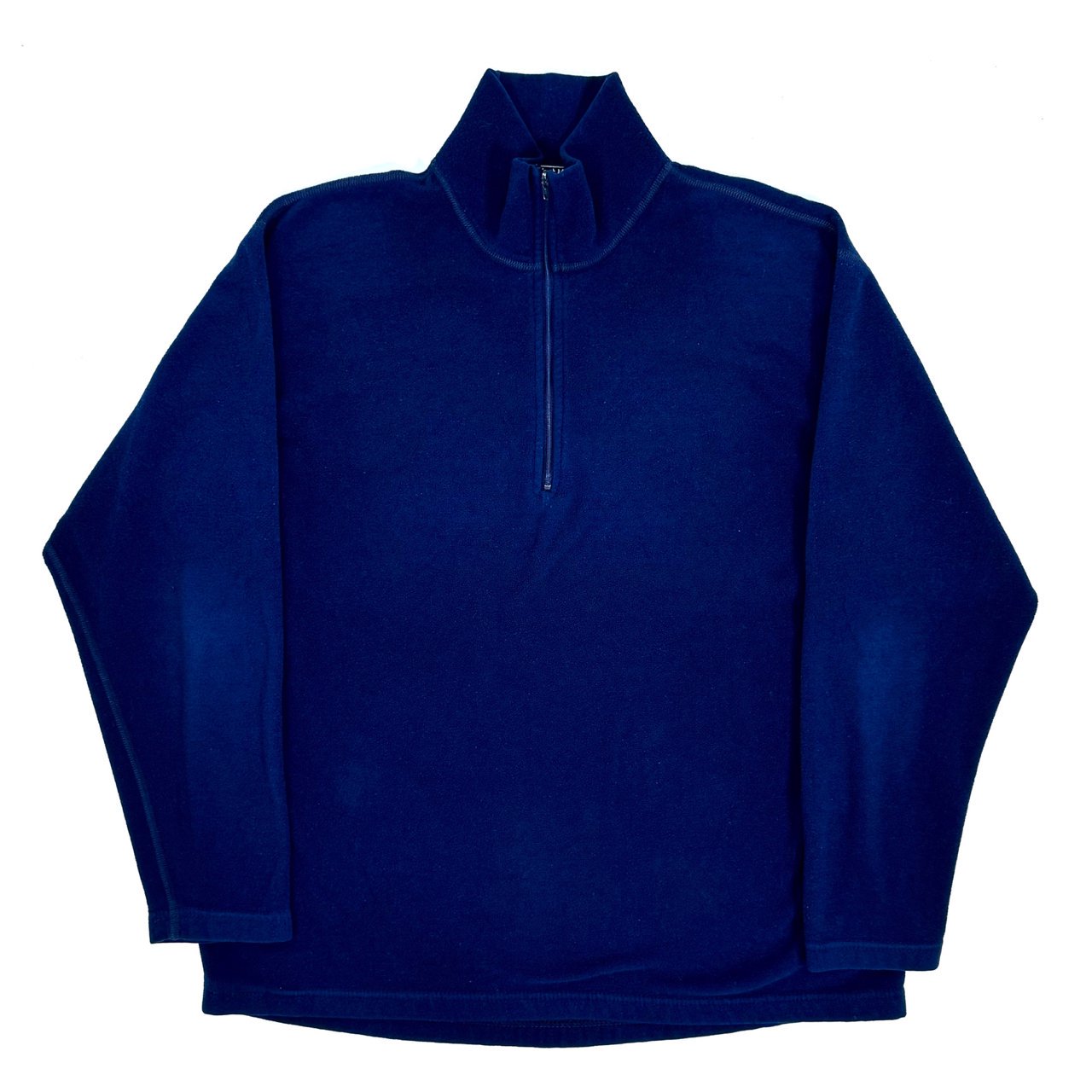 1990s West Marine Light weight fleece pullover L MADE IN USA Navy