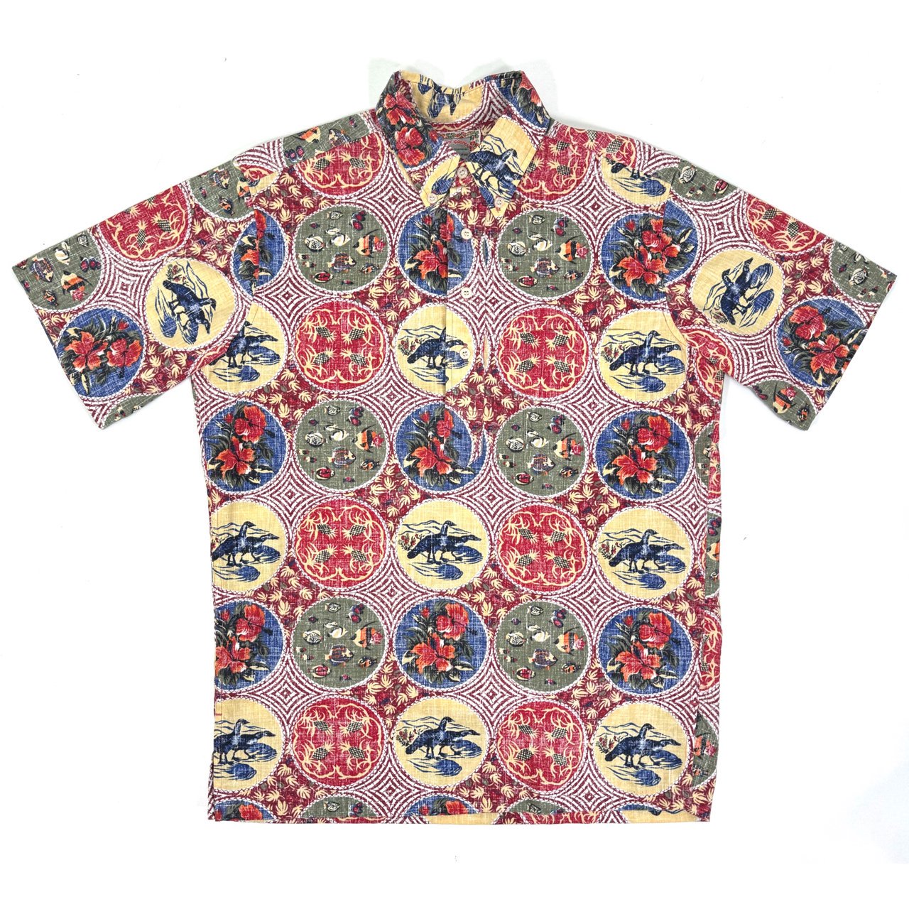 1990s reyn spooner S/S Aloha shirts S TAILORED IN HAWAII Red