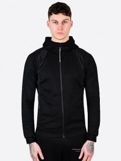 クリエイティブ【CREATIVE RECREATION】フード付き ジャージジャケット×ジョガーパンツ セットアップ ロゴ入り ジャージ アヴァロン ブラック メンズ
