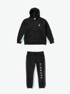 ダイアモンドサプライ【Diamond Supply Co.】セットアップ メンズ FORDHAM プルオーバー フーディー ブラック