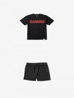 ダイアモンドサプライ【Diamond Supply Co.】ダイアモンド チームTシャツ&ショートパンツ セットアップ ブラック
