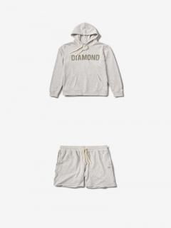 ダイアモンドサプライ【Diamond Supply Co.】チームパーカー ショートパンツ セットアップ ダイアモンドフレンチテリー アッシュ