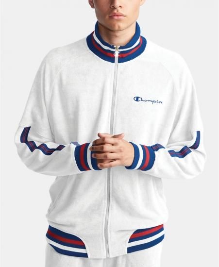 チャンピオン ブルー×ホワイト バイカラー フード付き ジャージ セットアップ Champion champion ジャージ 上下セット スポーツウェア 長袖