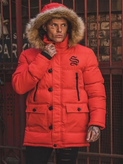 【超美品】SINNERS ATTIRE シナーズアタイア - RED Mサイズ シナーズアタイア 日本未入荷 ダウンジャケット メンズ通販