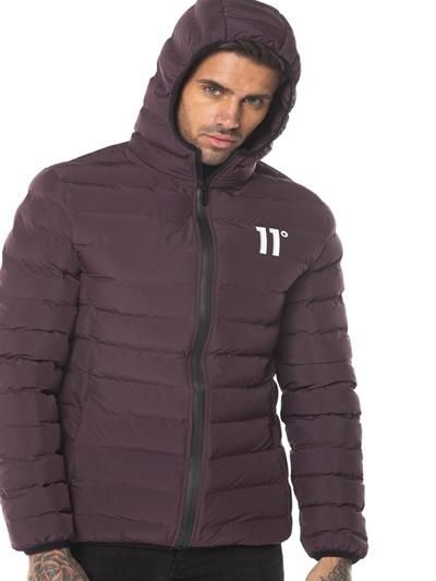 11degrees 日本未入荷 ダウンジャケット 通販 フード付き レッド ブランドロゴマーク ポリエステル100 オトナスポコン