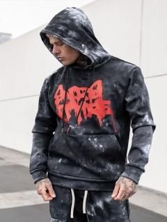 Sinners Attire【シナーズアタイア】アシッド ウォッシュ フーディ セットアップ ブラック