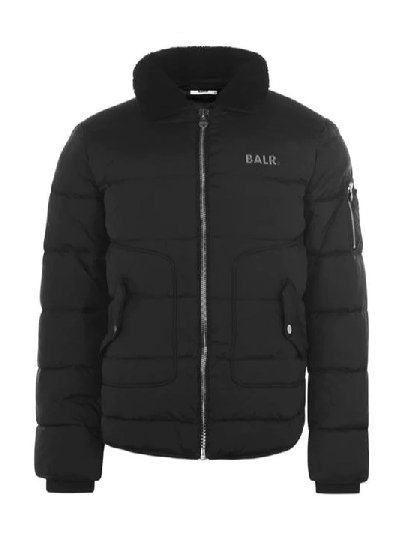 BALR. ボーラー ダウンジャケット メンズ通販 | ブラック リブ付きの袖口 アームポケット付き ロゴ入り | オトナスポコン