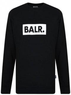 BALR.【ボーラー】ロゴ文字入り クルーネック スウェットシャツ ブラック×ホワイト