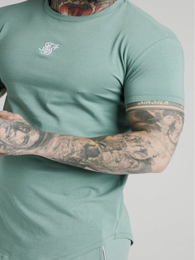 SikSilk【シックシルク】スコープ ジムウェア 半袖Tシャツ&ジョガーパンツ セットアップ ライトペトロ—ルブルー