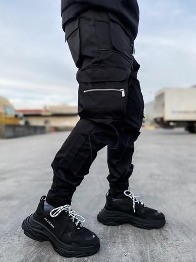 GUAPI グアピ カーゴパンツ 通販 | ブラック サイドシーム