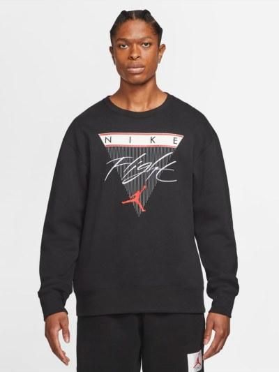 ナイキ【Nike】ジョーダン Flight スウェット トレーナー クルーネック ビッググラフィック ブラック