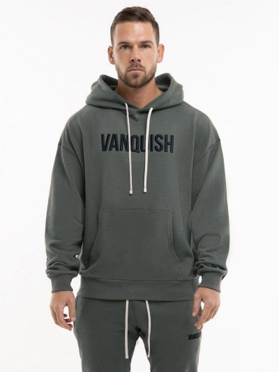 ヴァンキッシュフィットネス【Vanquish Fitness】WARM UP PROJECT フーディ セットアップ オーバーサイズ グレー