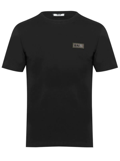 BALR.【ボーラー】Olaf Badge Tシャツ オーガニックコットン 半袖 ロゴパッチ クルーネック ブラック