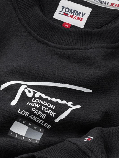 Tommy Jeansトミージーンズ☆定番ロゴスウェット☆送料込 (Tommy